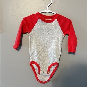Carter's Red and Gray Bodysuit